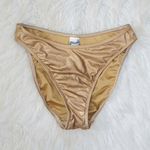VTG 90s Ultimate Gold High Waist Bikini Bottom - Picture 1 of 6